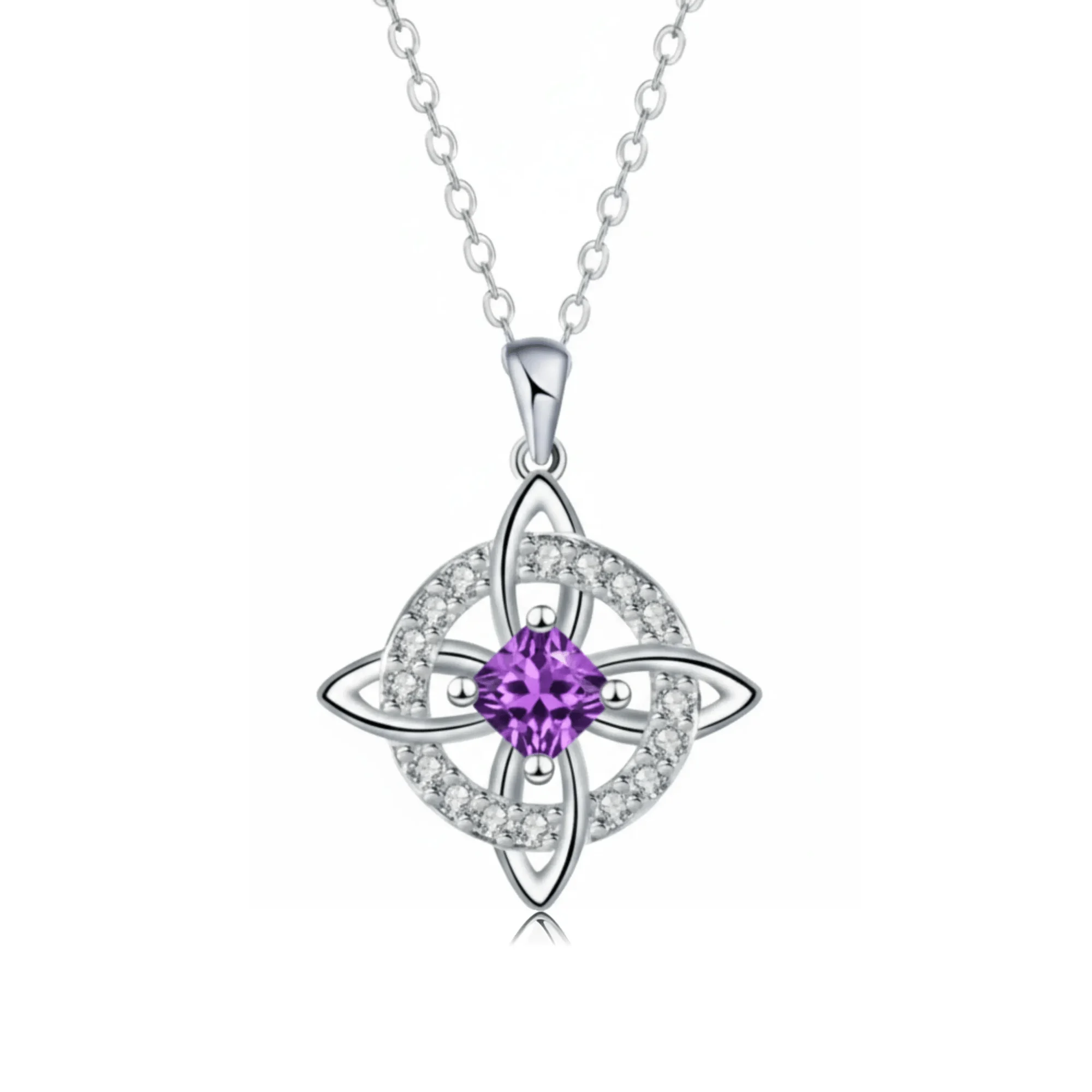 Mystical Birthstone Witches Knot Necklace