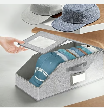 Multifunctional Foldable Dust Hat Storage Box