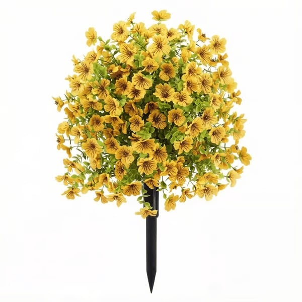 UV-Resistant Artificial Violet Garden Stakes – Year-Round Color with Zero Maintenance