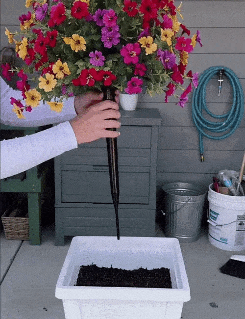 UV-Resistant Artificial Violet Garden Stakes – Year-Round Color with Zero Maintenance