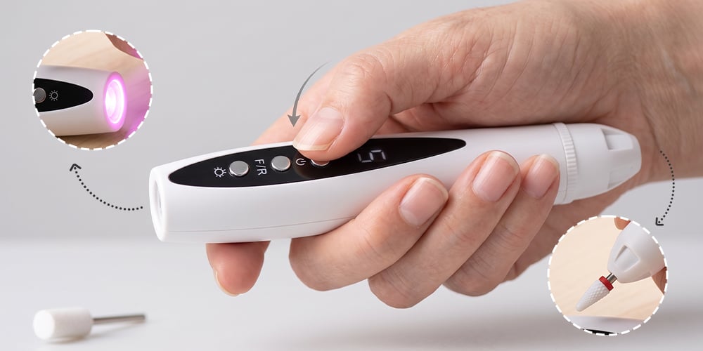 Electric Nail Grinder with LED