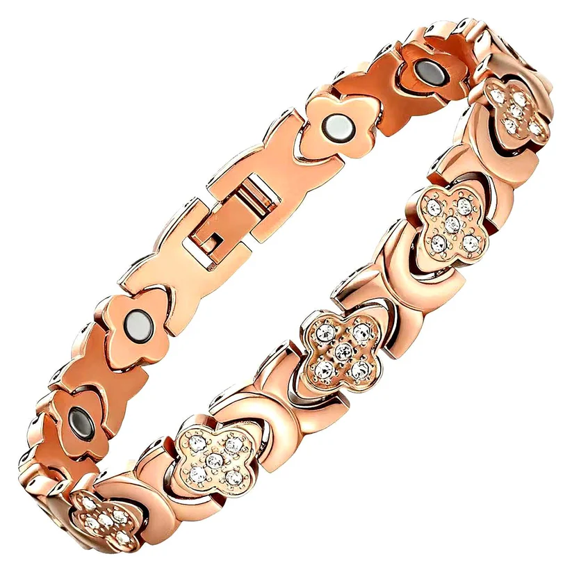 Vintage Floral Copper Bracelet