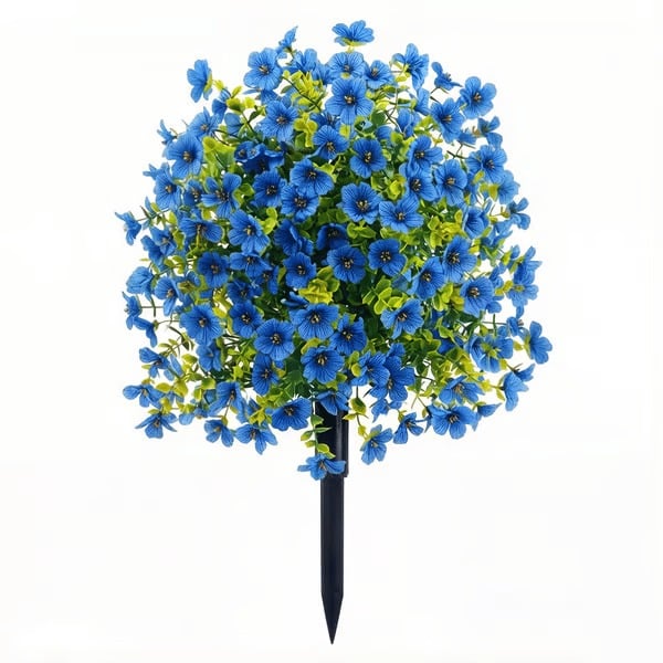UV-Resistant Artificial Violet Garden Stakes – Year-Round Color with Zero Maintenance
