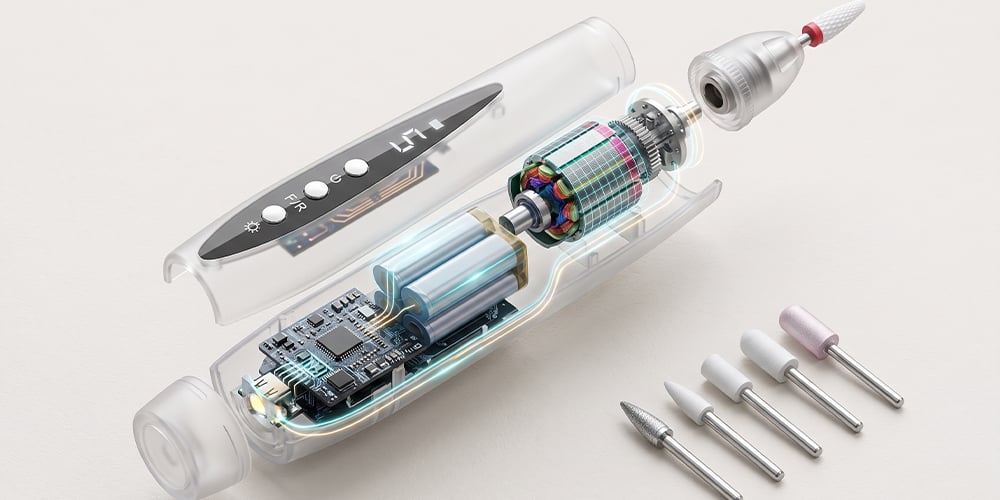 Electric Nail Grinder with LED