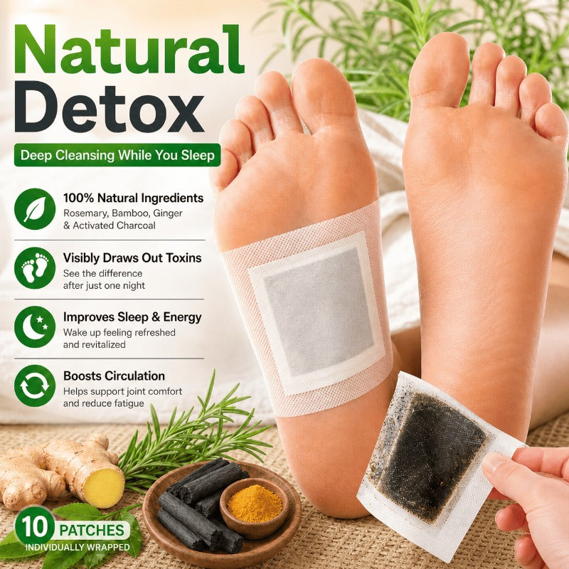 Rosemary Ginger Detox Foot Patches – Overnight Herbal Foot Pads for Relaxation, Restful Sleep & Refreshing Mornings