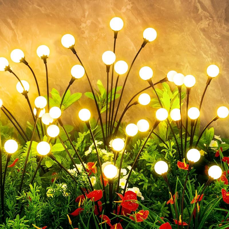 Outdoor Solar Firefly Garden Lights Waterproof 4 Pack