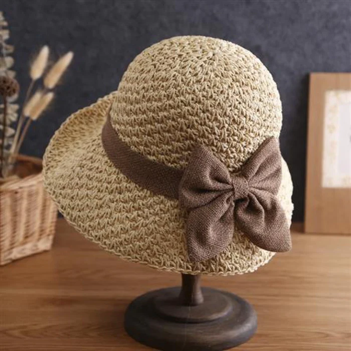 Elegant Bow Straw Hat
