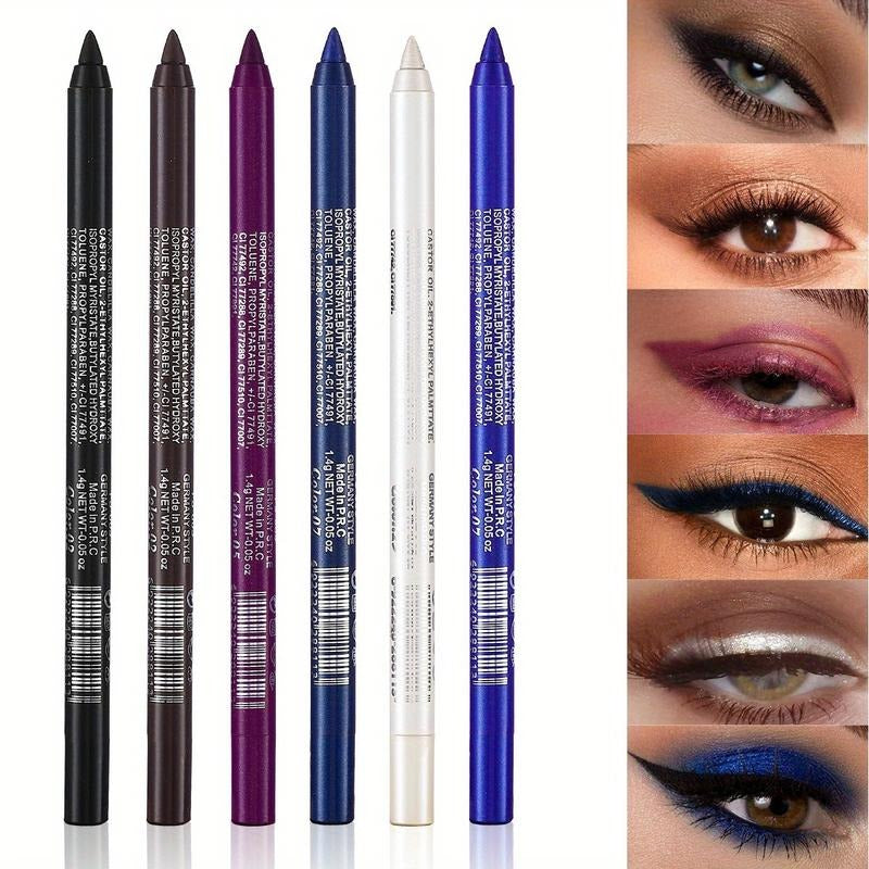 12-Color Waterproof Eyeliner Pencil Set – Multi-Use Makeup Pencils, Creamy Blendable Eye, Lip & Brow Liner