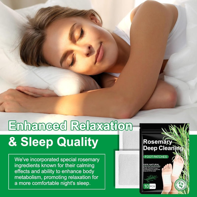 Rosemary Ginger Detox Foot Patches – Overnight Herbal Foot Pads for Relaxation, Restful Sleep & Refreshing Mornings