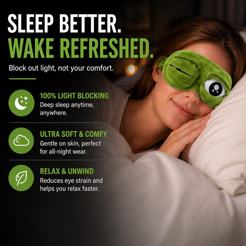 Funny 3D Frog Sleep Mask