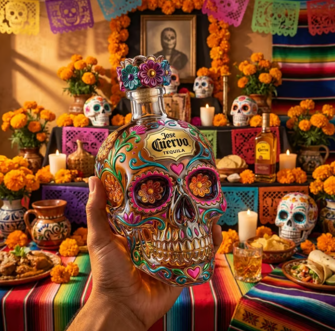 Jose Cuervo Day of the Dead Limited Edition Tequila Bottle
