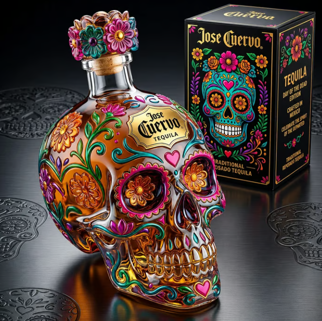Jose Cuervo Day of the Dead Limited Edition Tequila Bottle