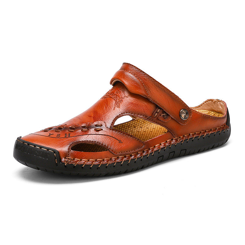 MEN'S CASUAL BREATHABLE HANDMADE  SANDALS-burnzay