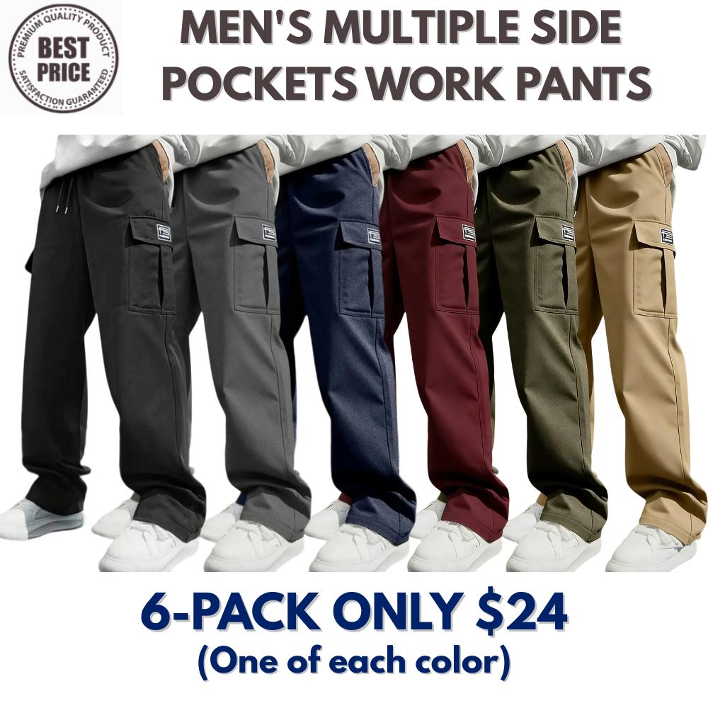 Men's multiple side  pockets work pants