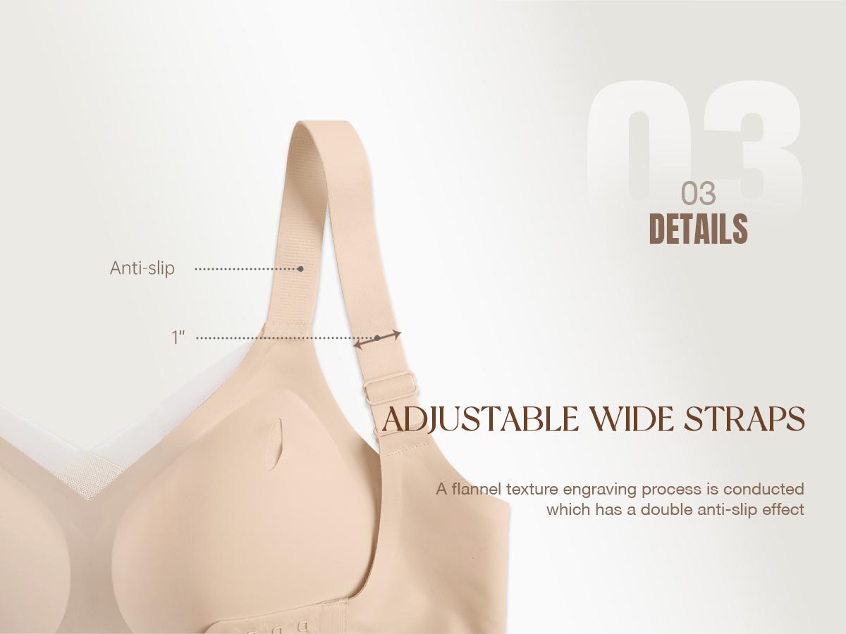OEAK Women Jelly Bras Wireless V Neck Crossover Mesh Bras Comfortable Bralette Tshirt Bra No Underwire Seamless Everyday Bras