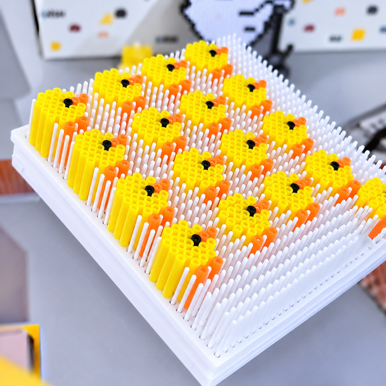 【Fuse Bead Pegboard】Extra-Long 5-Layer Bead Board, Anti-Stringing & Anti-Jamming 3D Bead Placement Tool for High-Volume Crafting