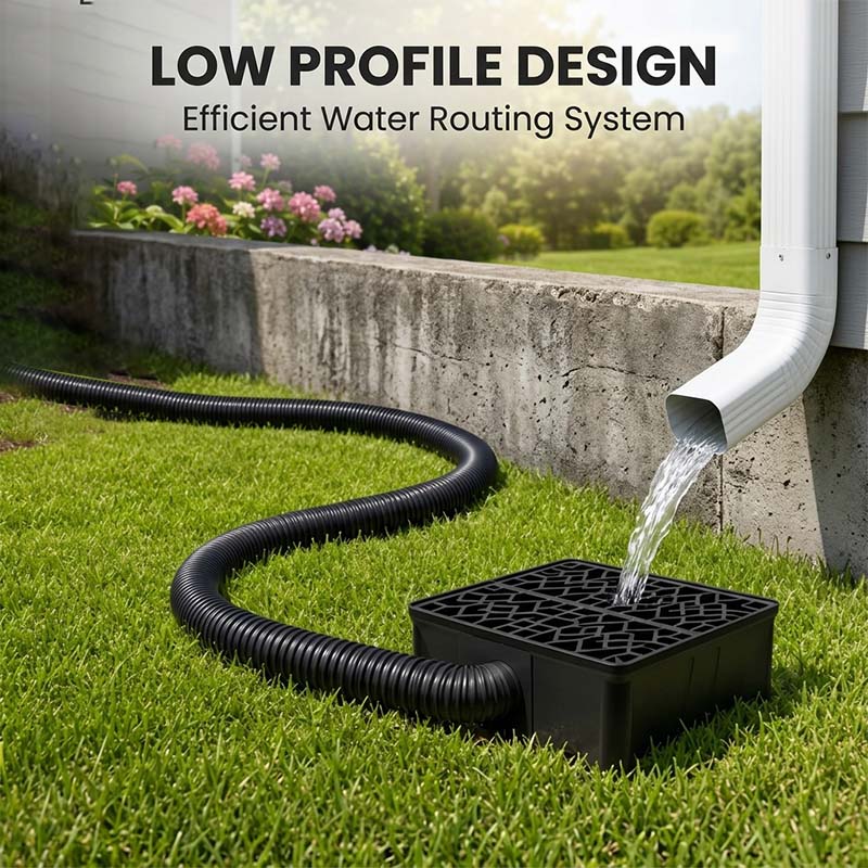 Low Profile Downspout Catch Basin