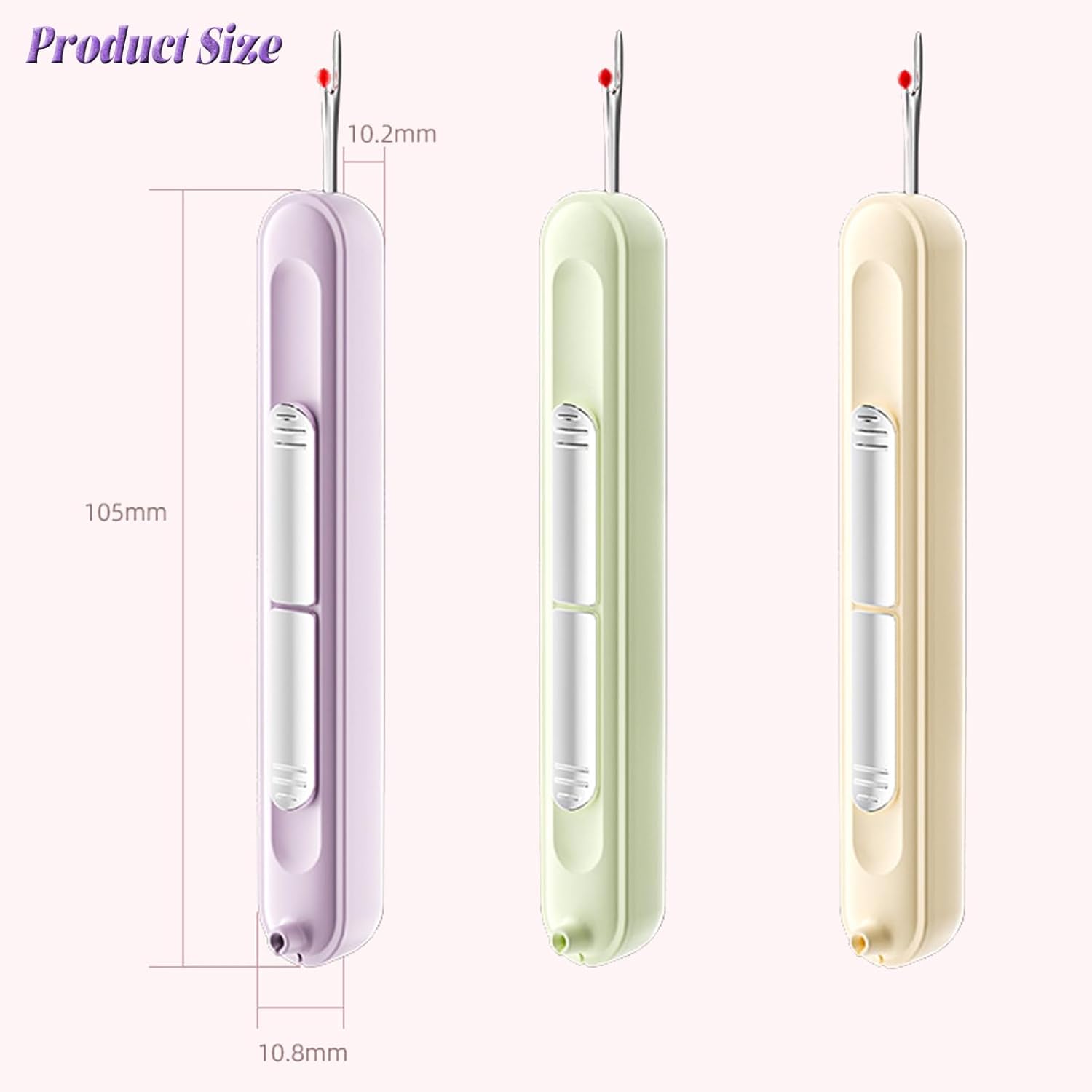 3-Pack Premium 2-in-1 Automatic Needle Threader & Seam Ripper Tool