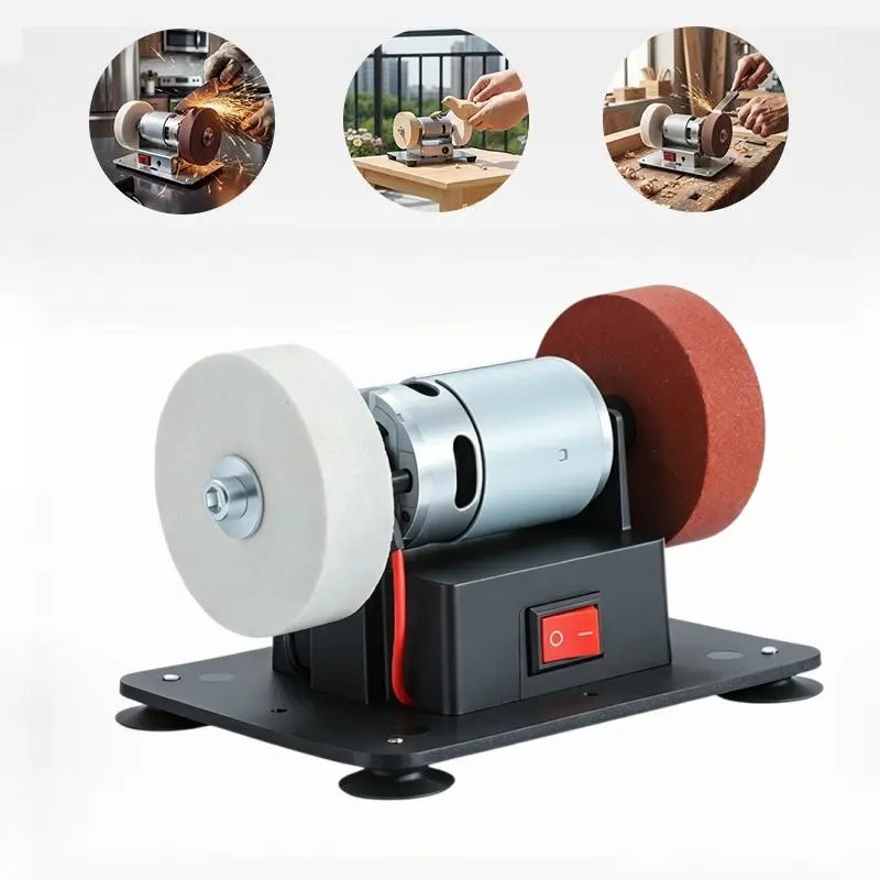 100W Mini Bench Grinder – Variable Speed Precision Grinding Tool for DIY & Metalworking