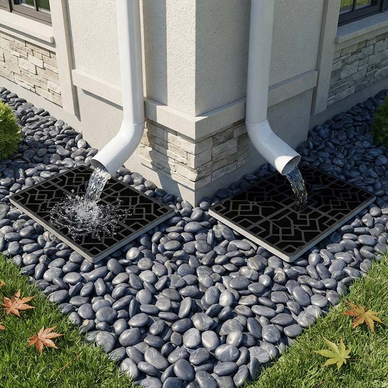 Low Profile Downspout Catch Basin