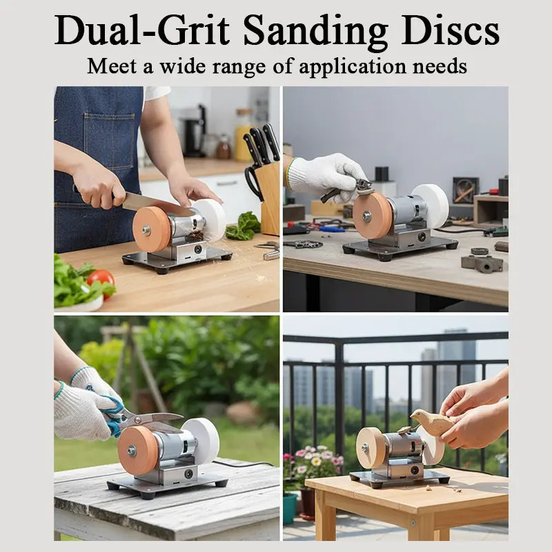 100W Mini Bench Grinder – Variable Speed Precision Grinding Tool for DIY & Metalworking