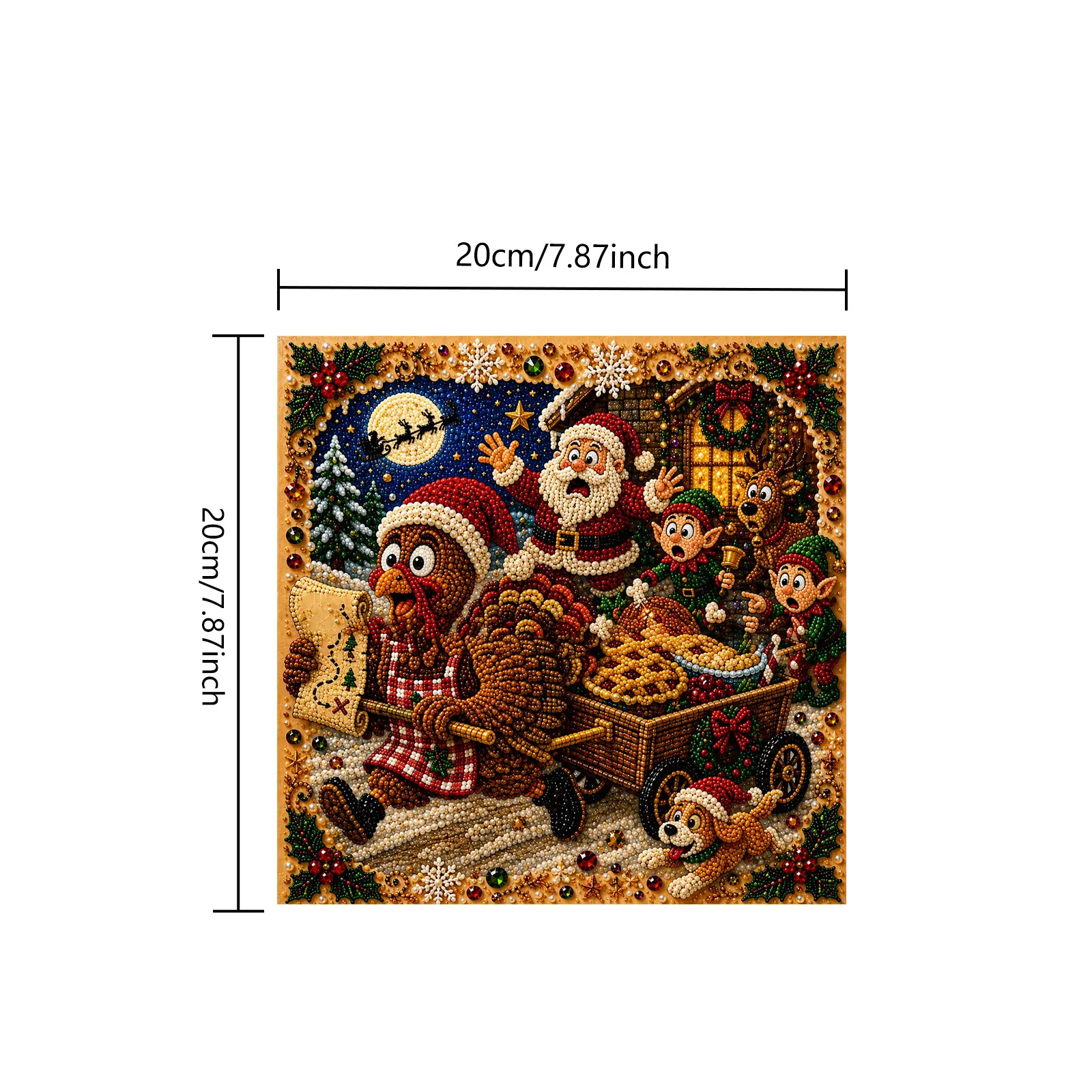 ✨Complete Craft Tools Holiday‐Themed Wooden Frame Decor Art