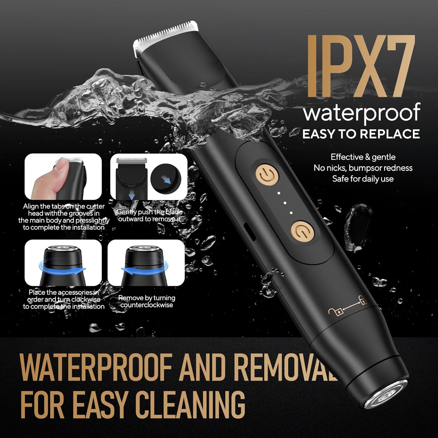 The Complete Precision Body & Groin Trimmer | All-in-One Skin-Safe Electric Shaver