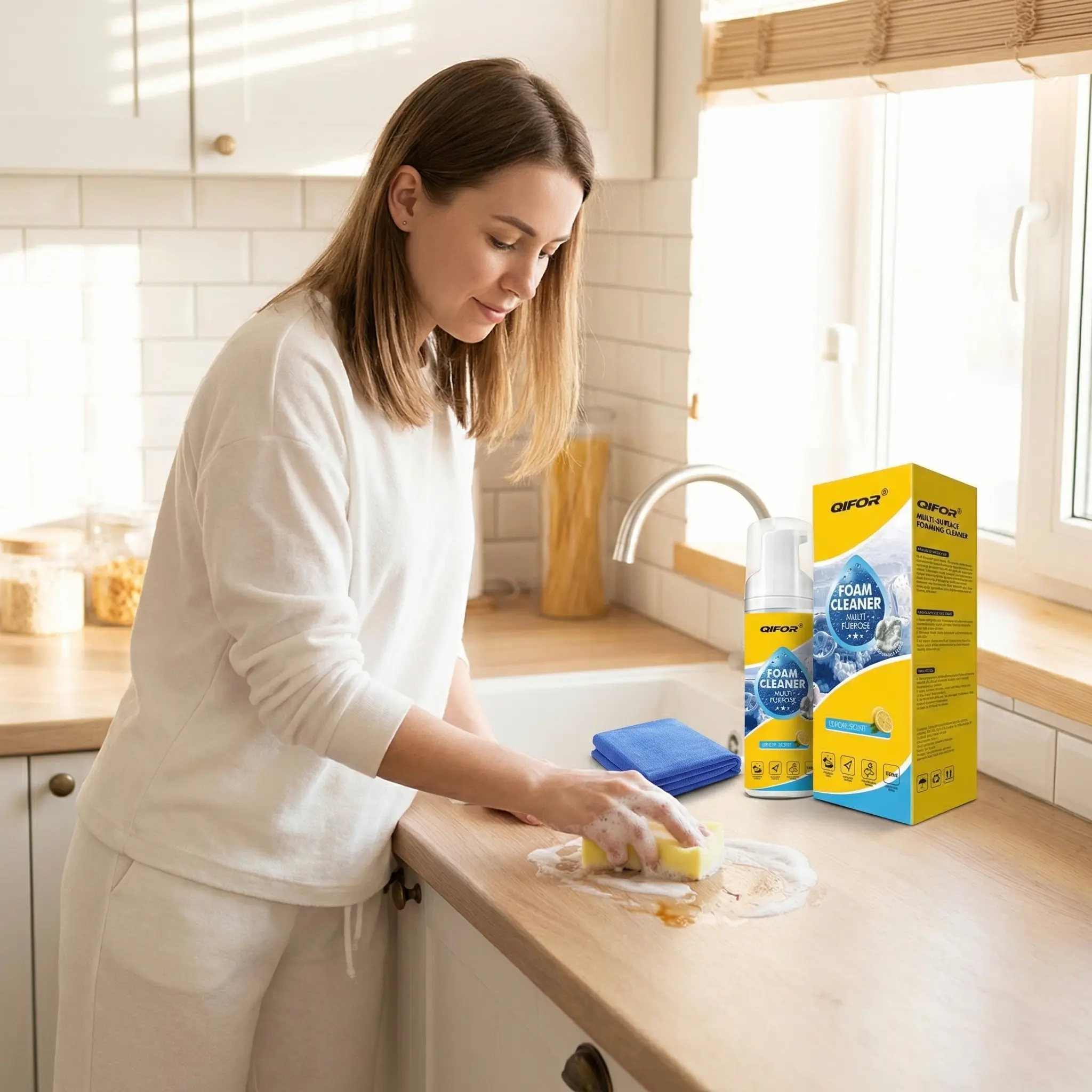 Foam Cleaner: Deep Stain Removal for Car Interior & Home Furniture. Safe on Plastic, Fabric & Upholstery