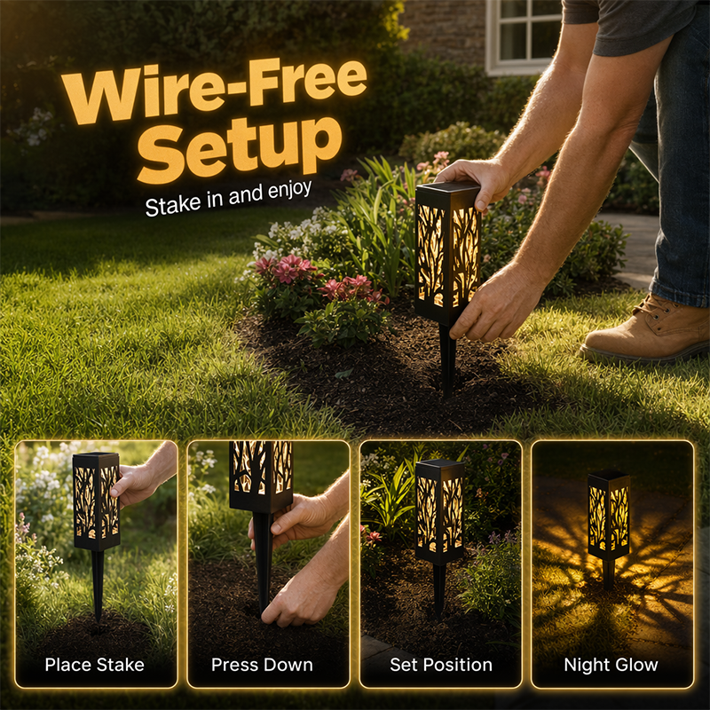 6-pack Waterproof Solar Garden Stake Lights