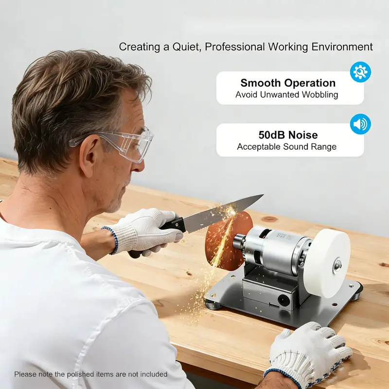 100W Mini Bench Grinder – Variable Speed Precision Grinding Tool for DIY & Metalworking