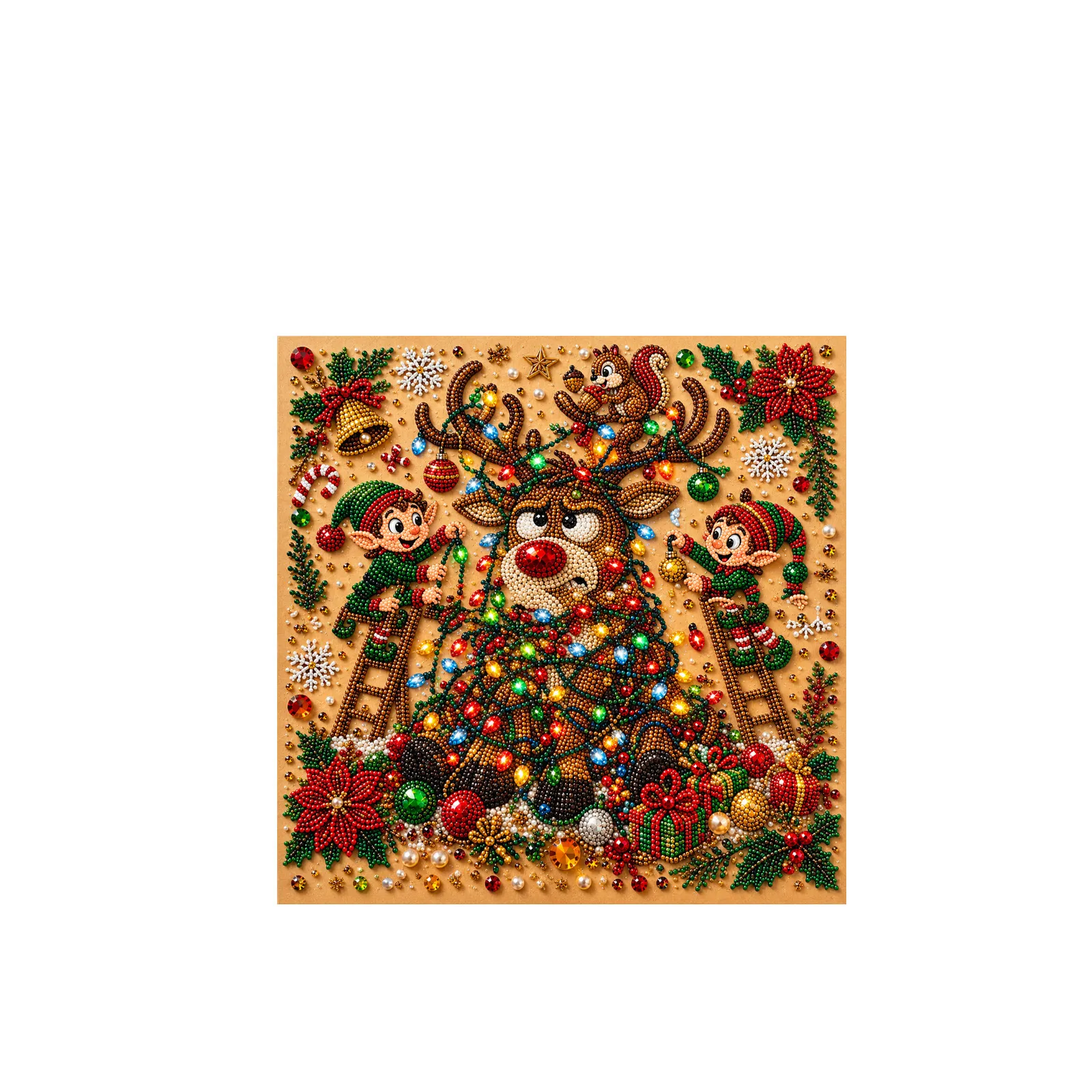 ✨Complete Craft Tools Holiday‐Themed Wooden Frame Decor Art