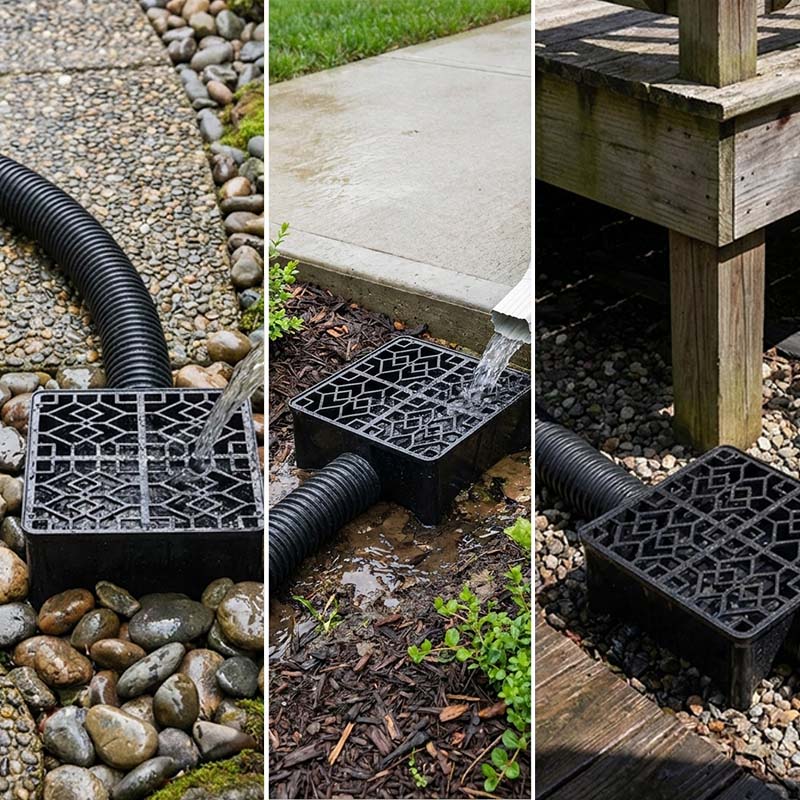 Low Profile Downspout Catch Basin