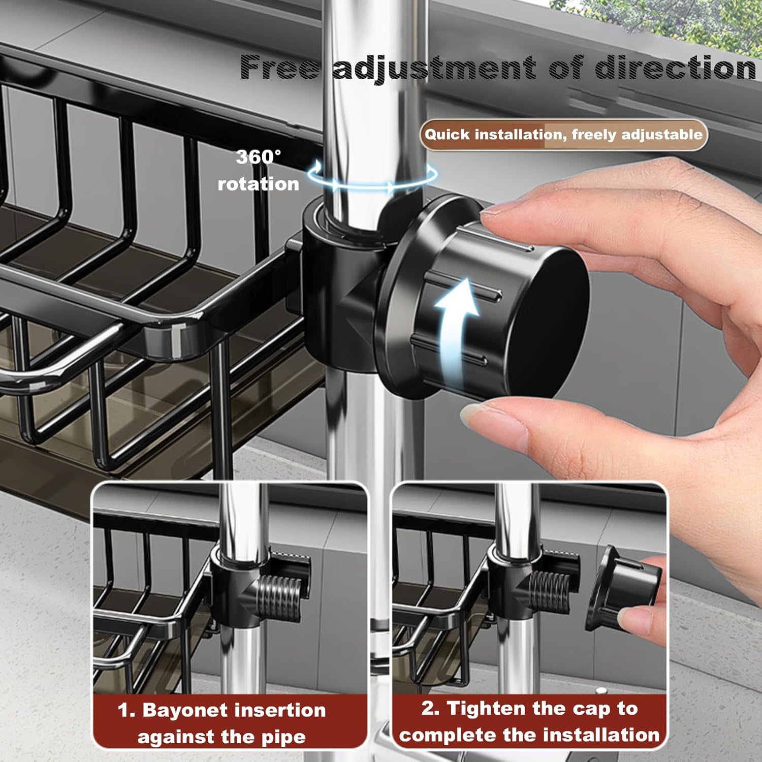 Sink Organizer Rack for Kitchen and Bathroom