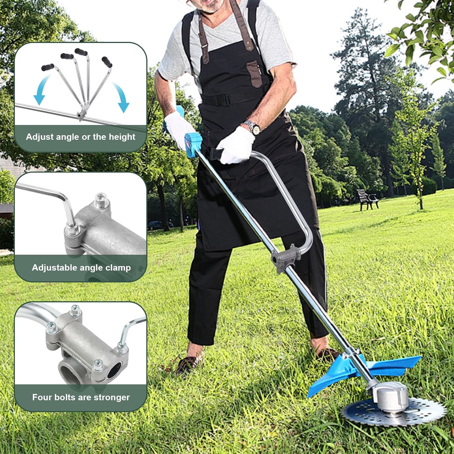 Grass Trimmer Handle, Aluminum Trimmer Handle with Bracket Clip, Multifunctional Garden Trimmer Handle, Power Tool Accessories Grass Trimmer Handle, Aluminum Trimmer Handle with Bracket Clip, Multifunctional Garden Trimmer Handle, Power Tool Accessories