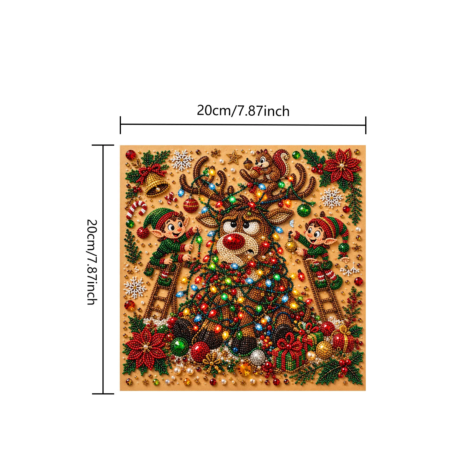 ✨Complete Craft Tools Holiday‐Themed Wooden Frame Decor Art