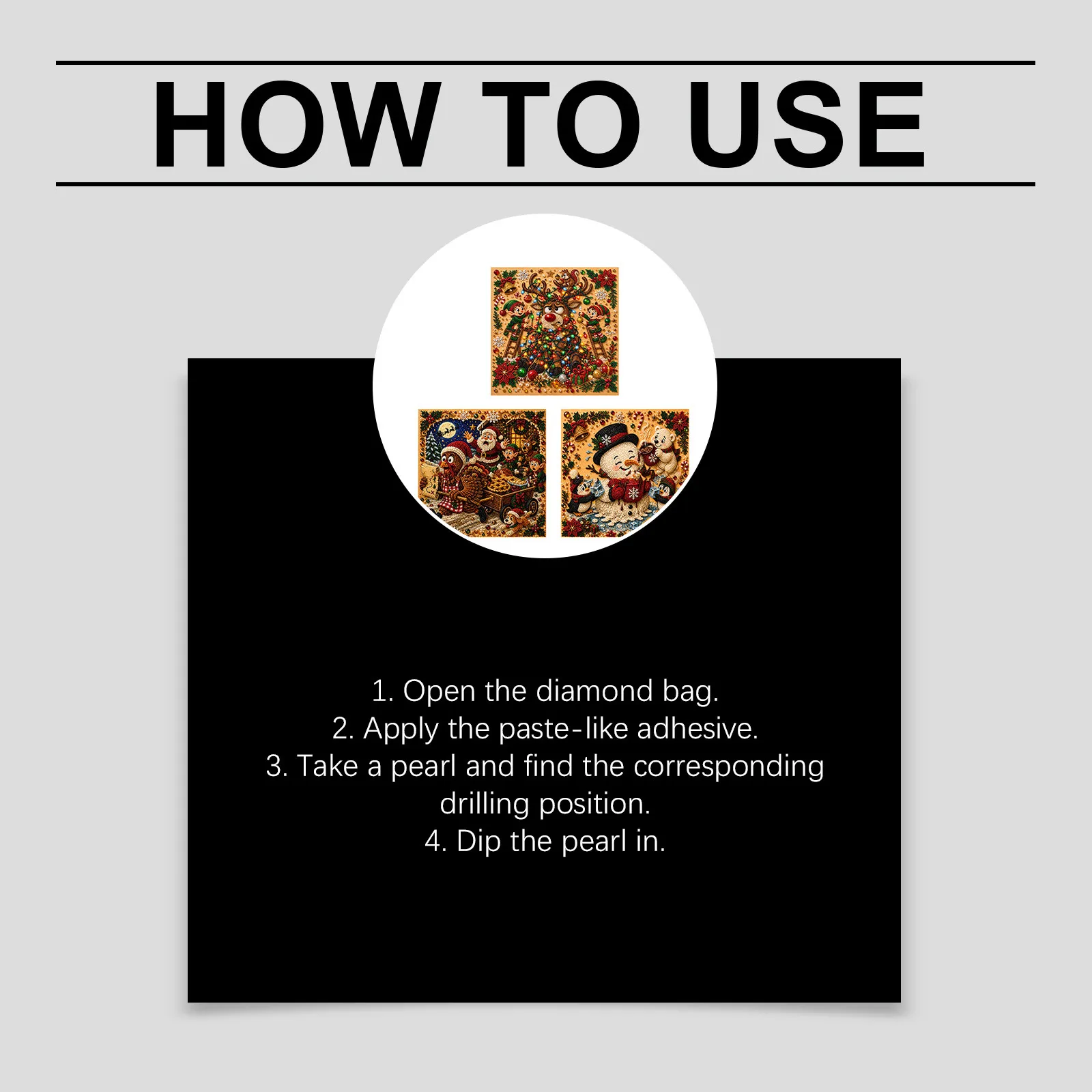 ✨Complete Craft Tools Holiday‐Themed Wooden Frame Decor Art