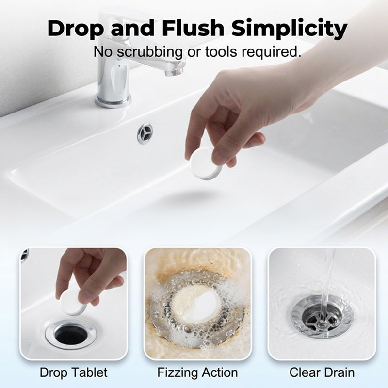 📢📢BUY 2 GET 3 FREE⏰Effervescent Drain Clog Remover Tablets🧼