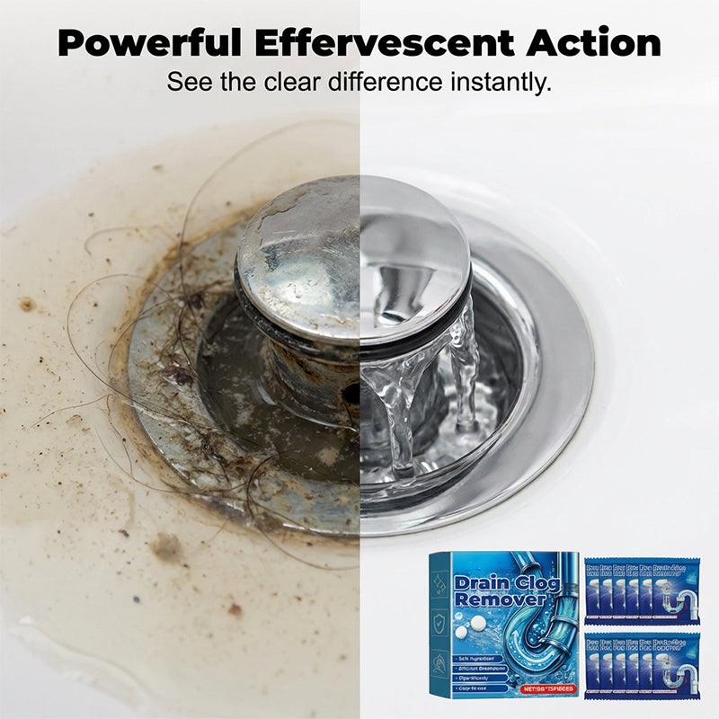 📢📢BUY 2 GET 3 FREE⏰Effervescent Drain Clog Remover Tablets🧼
