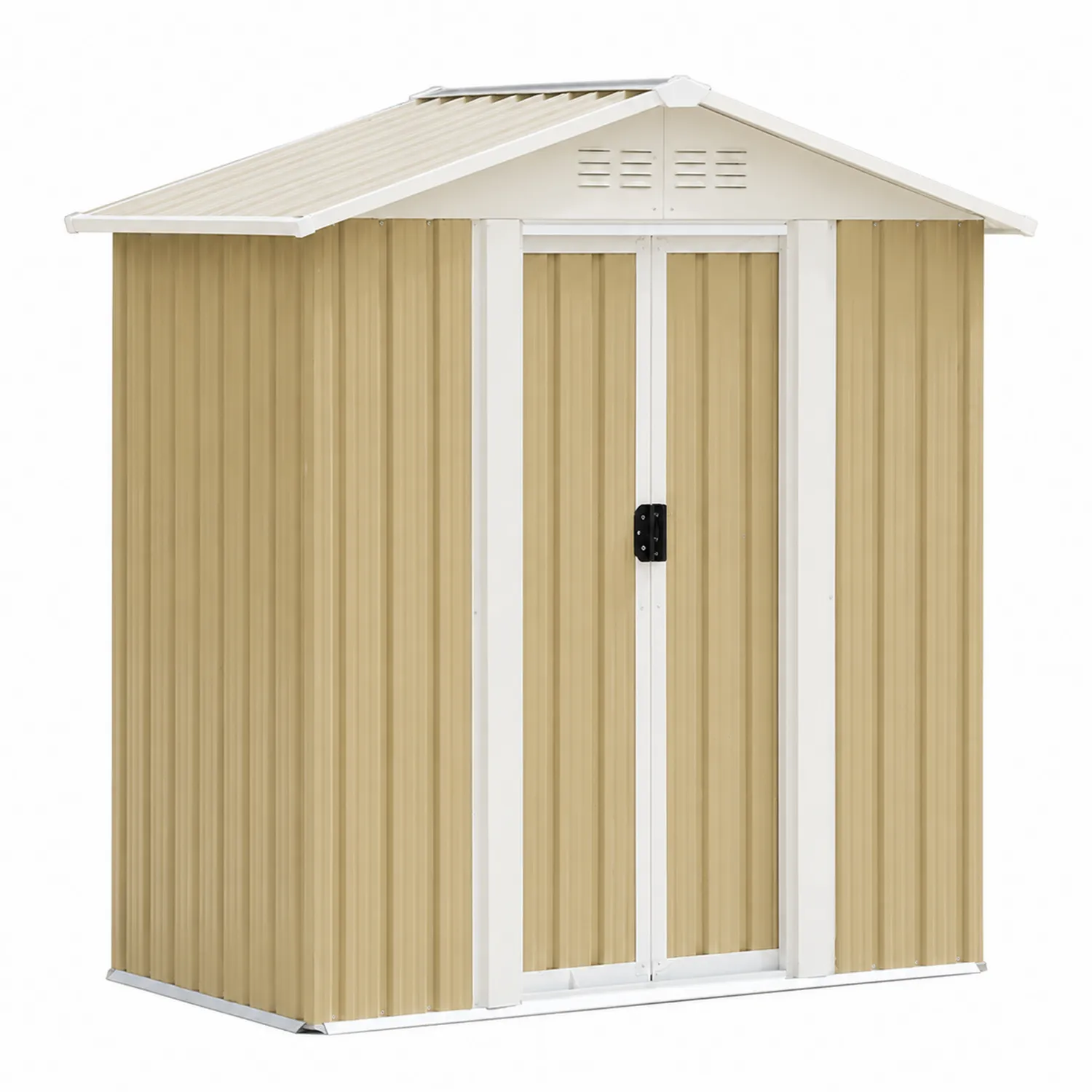 Capanno in Metallo Zincato Beige 213x130x185 cm