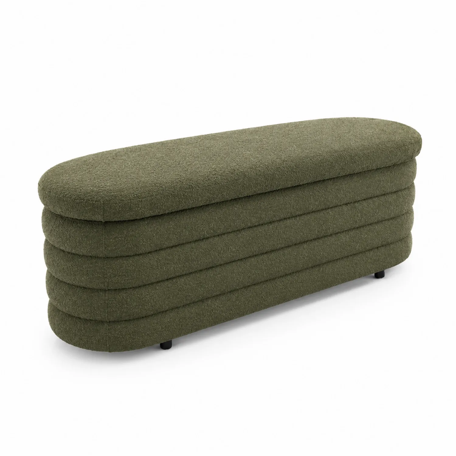 Panca in tessuto poliestere verde oliva 150 cm
