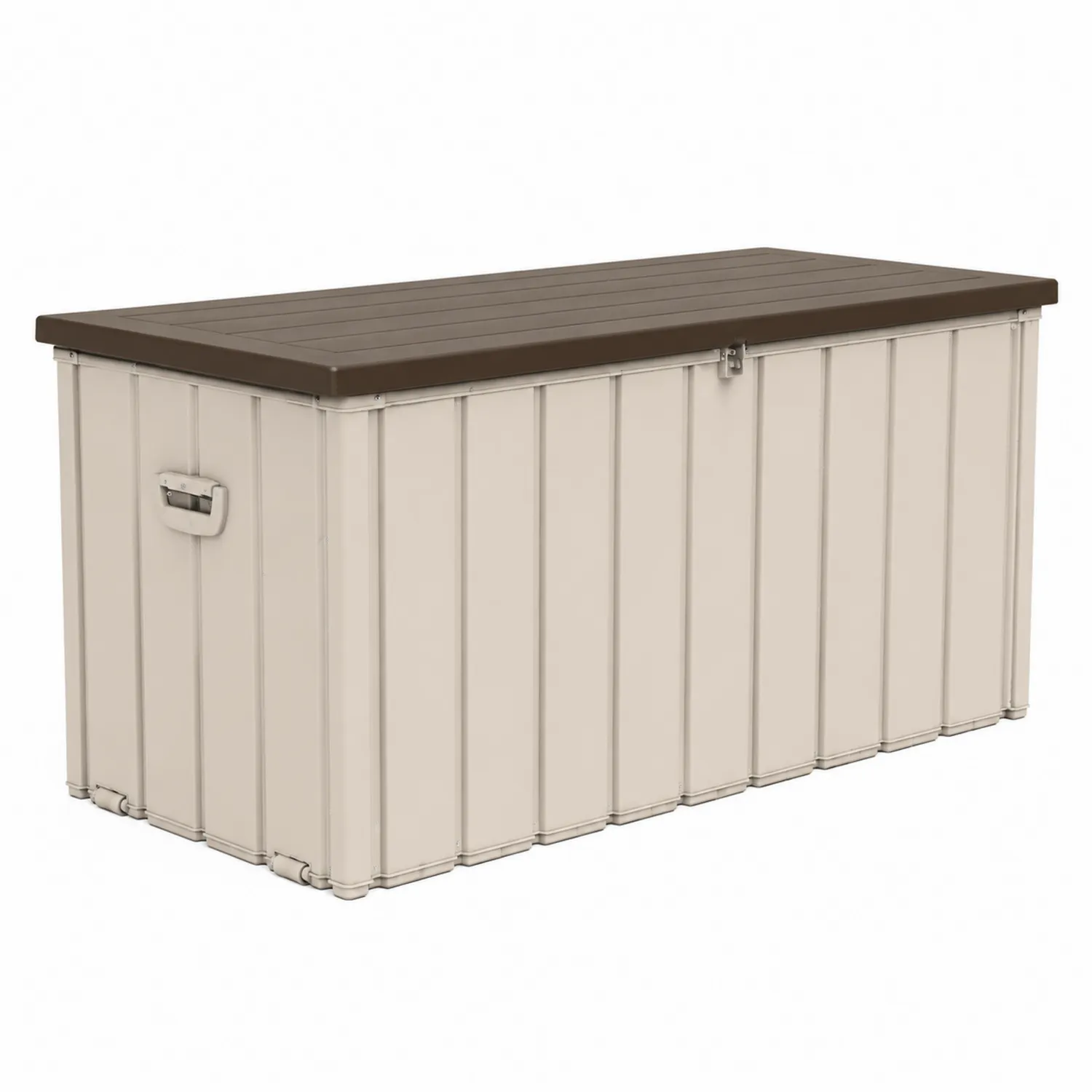 Contenitore portaoggetti da esterno in acciaio Beige/Marrone 120x45x60 cm