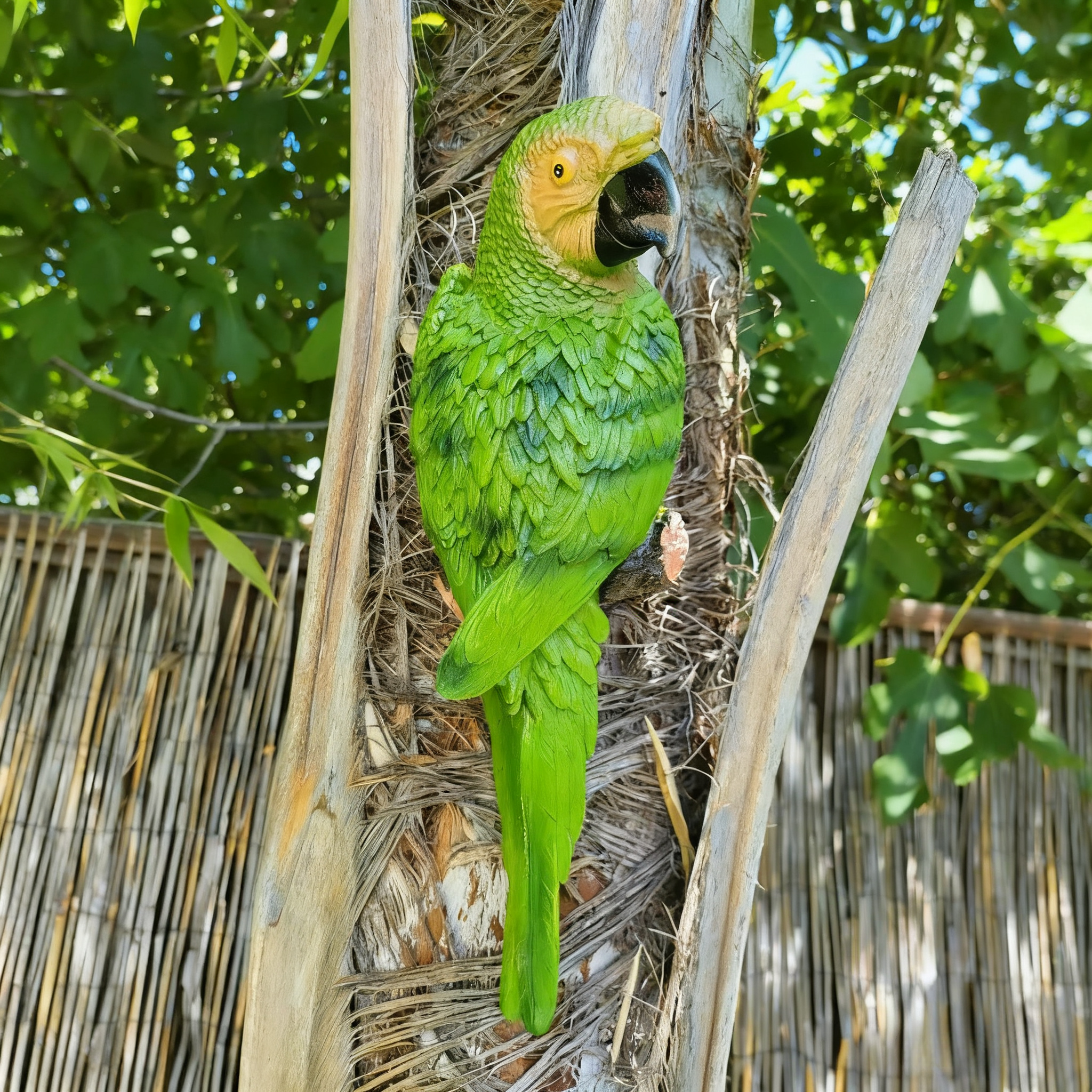 Handmade Resin Parrot Outdoor Garden Statue – Realistic Tropical Bird Decor