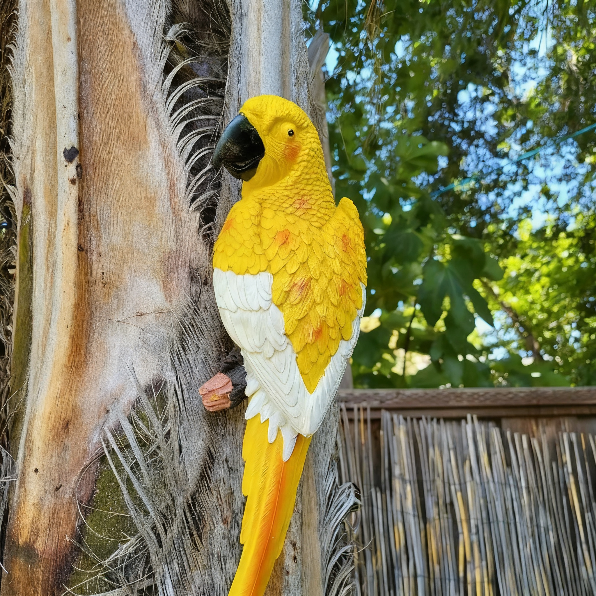Handmade Resin Parrot Outdoor Garden Statue – Realistic Tropical Bird Decor