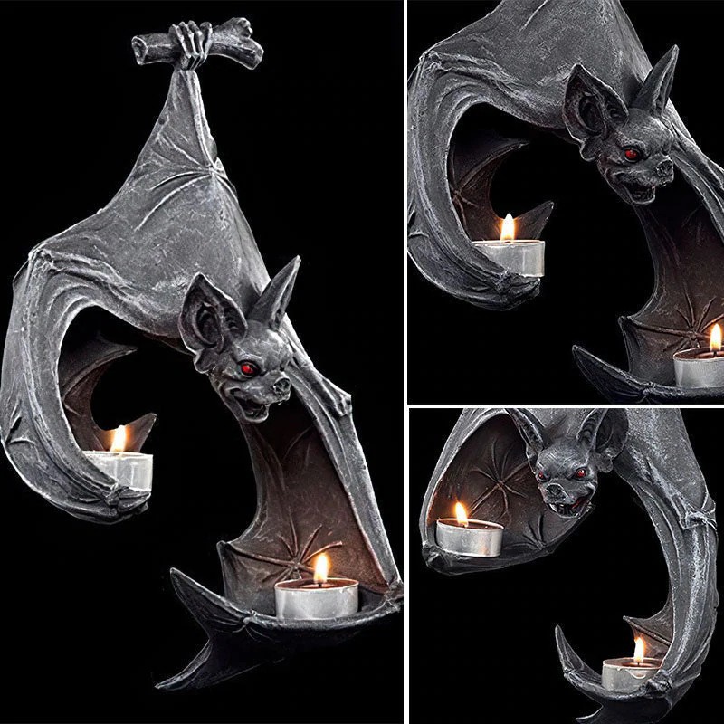 🔥HOT SALE - 49% OFF 🔥Halloween LED Bat Wall Candle Holder (Free Shipping for 2 or More)