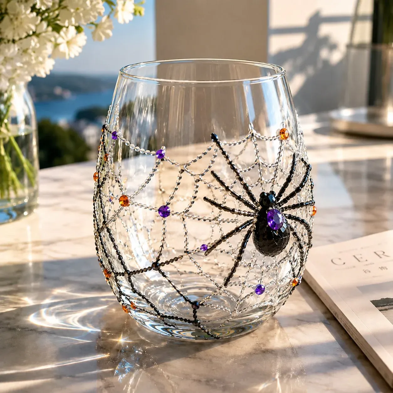 🔥LAST DAY 49% OFF - 🎃 3D Halloween Artisan Glass Cups, Festive Parties & Cozy Fall Home Bar Vibes