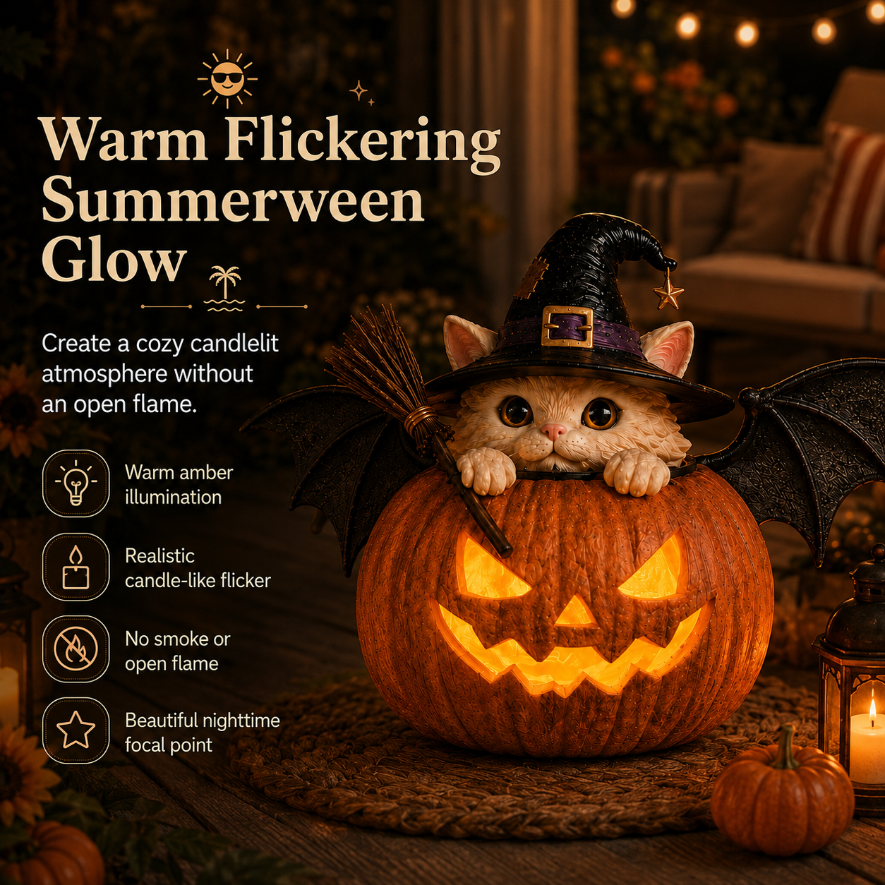 Warm Flickering Summerween Glow
