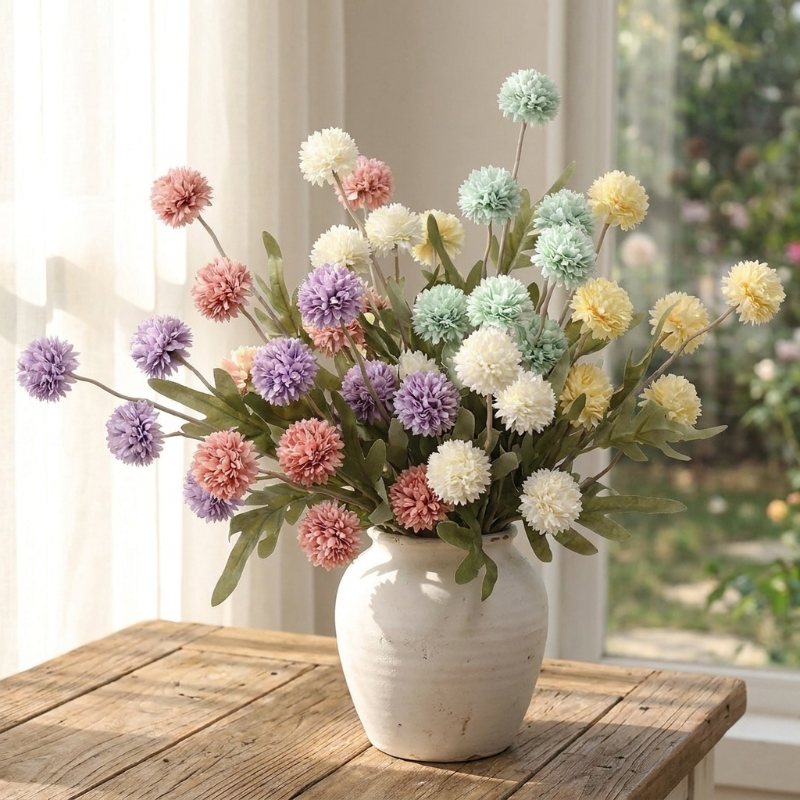 🔥Last Day 49% off 🌼Artificial Pom-pom Chrysanthemum and Dandelion Flower