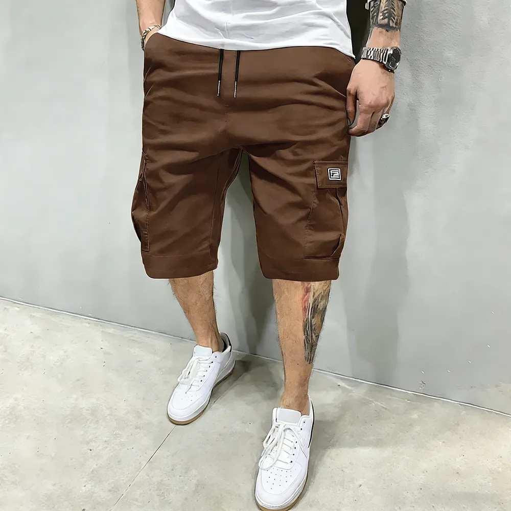 Men's Pockets Drawstring Cargo Shorts（Note: Colors are customizable.）