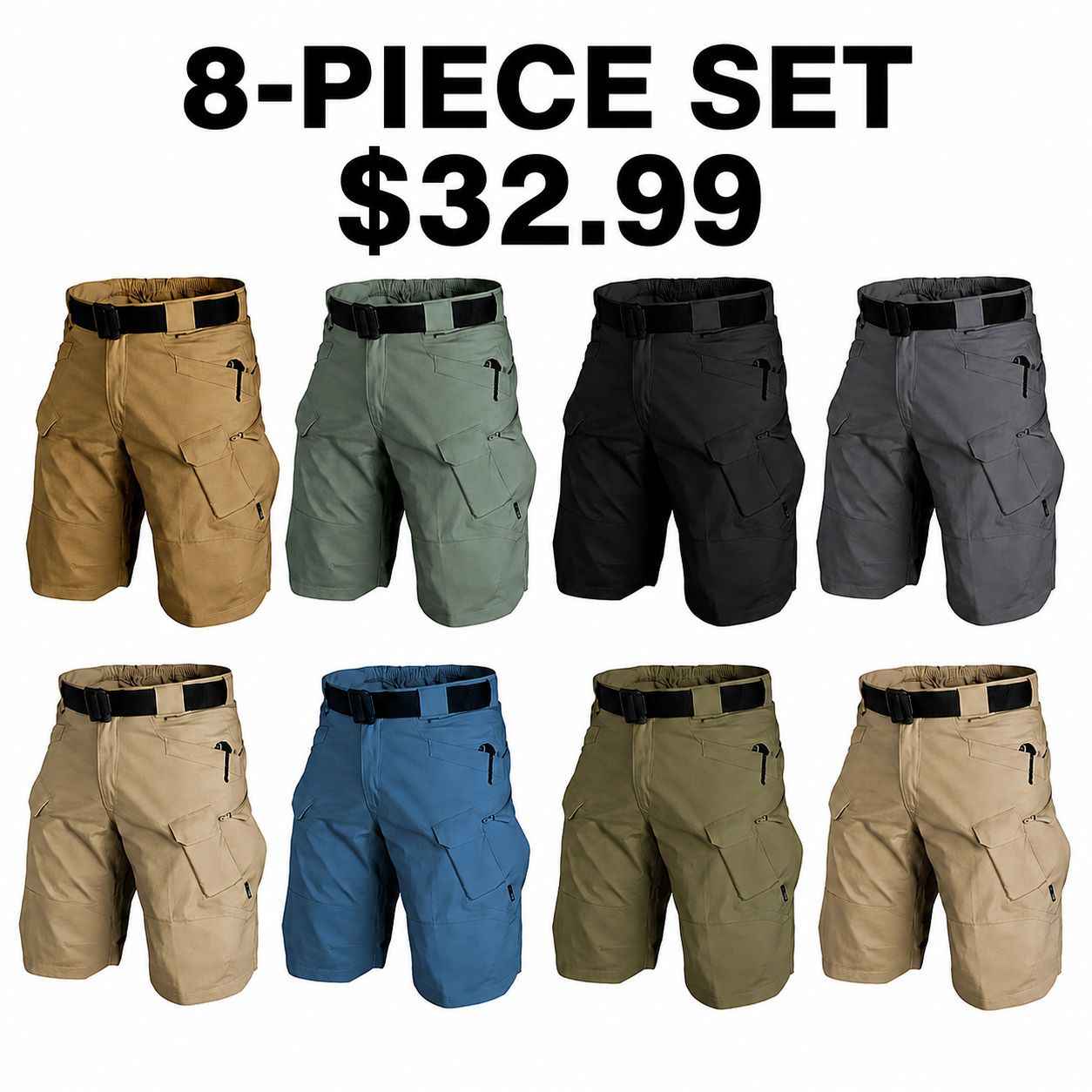 Men's Multifunctional Outdoor Multi-pocket Tactical Shorts