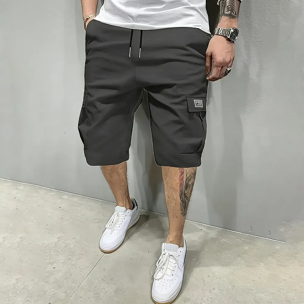 Men's Pockets Drawstring Cargo Shorts（Note: Colors are customizable.）